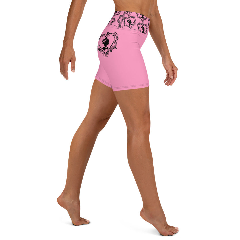 Cameo High Waisted Yoga Candy Pink Biker Shorts