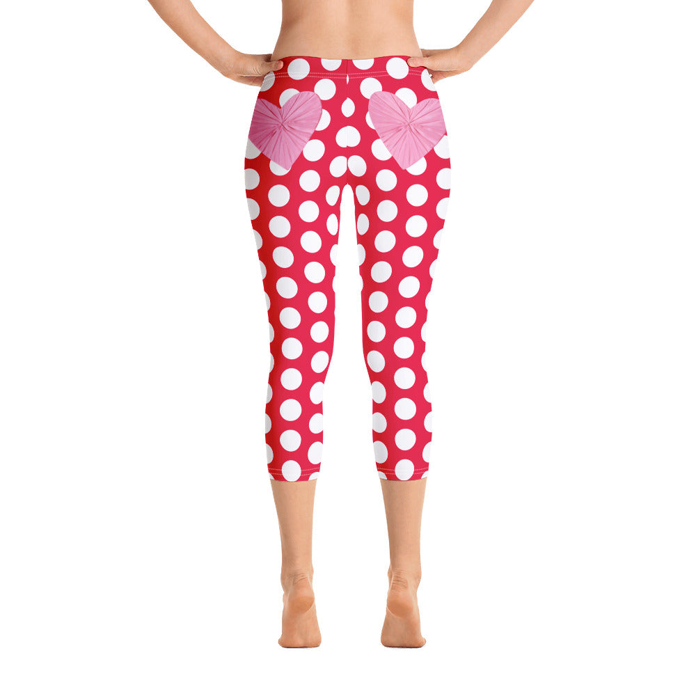 Red Hot Polka Dot Capri Leggings