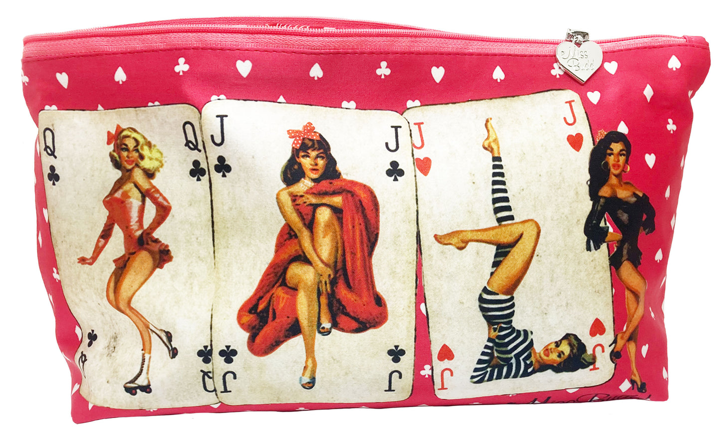 Big Silk Pin Up Purse in BLACK, PURPLE or RED