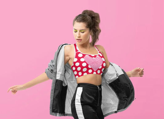 Red Hot Polka Dot Sports Bralette