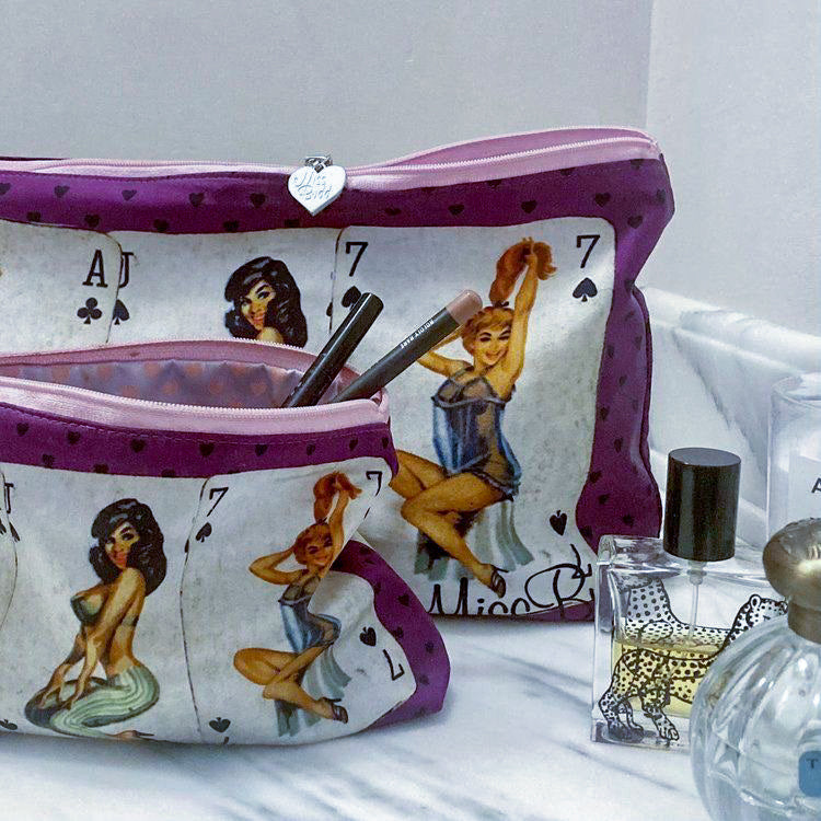 Baby Silk Pin Up Purse in BLACK, RED or PURPLE