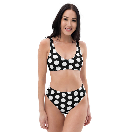 Les Polka Dots  Recycled high-waisted bikini