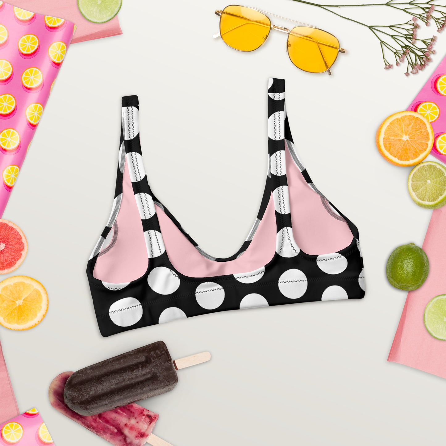 Les Polka Dots Classic Recyled padded bikini top