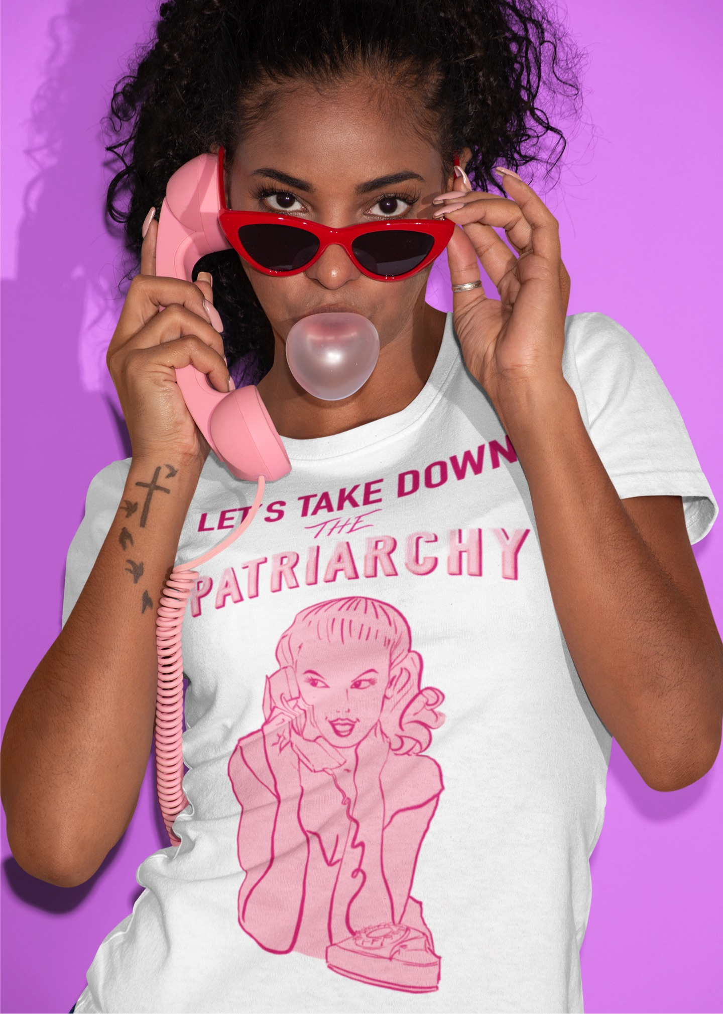 Lets Take Down The Patriarchy Tee in Black or White