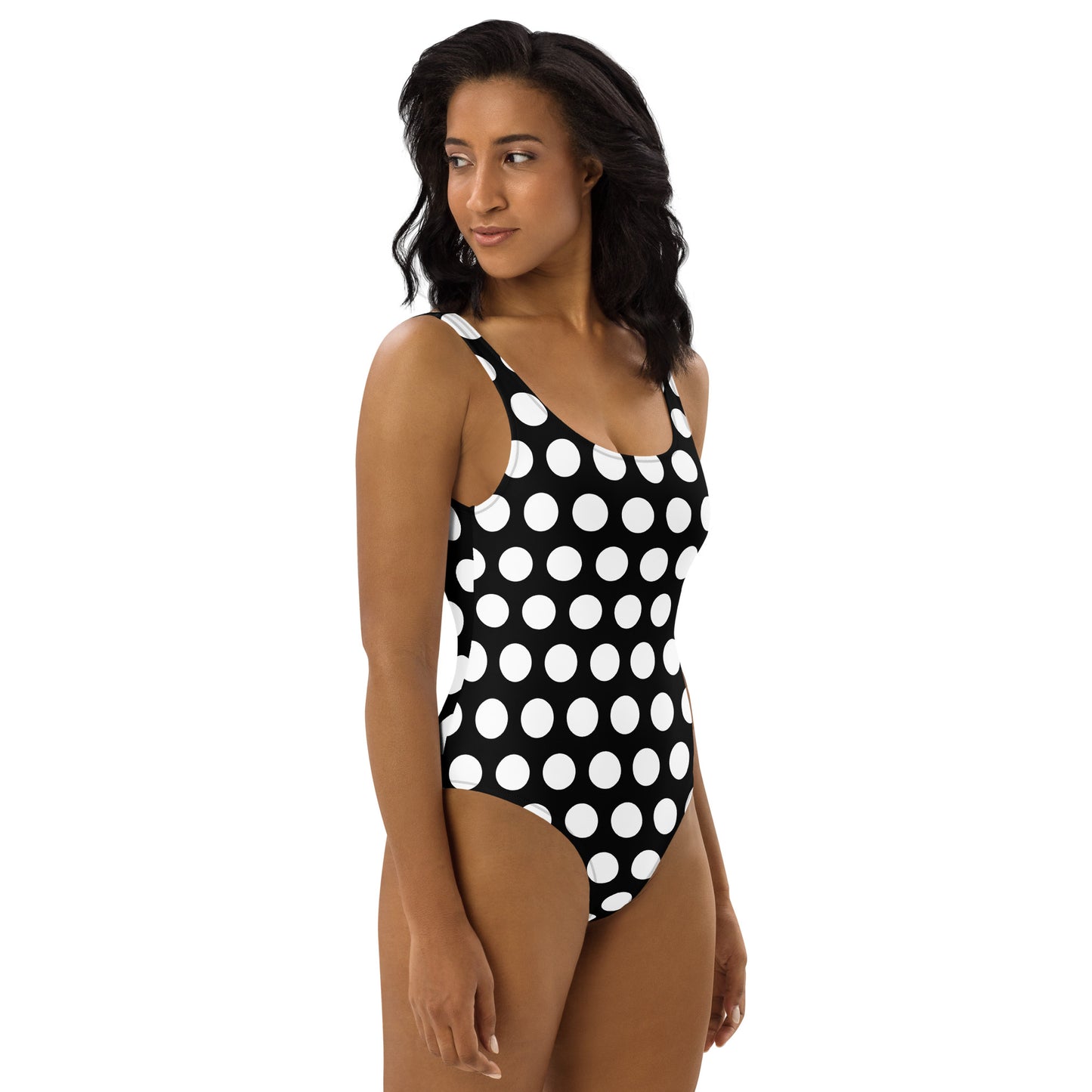 Les Polka Dots Pink Heart One-Piece Swimsuit