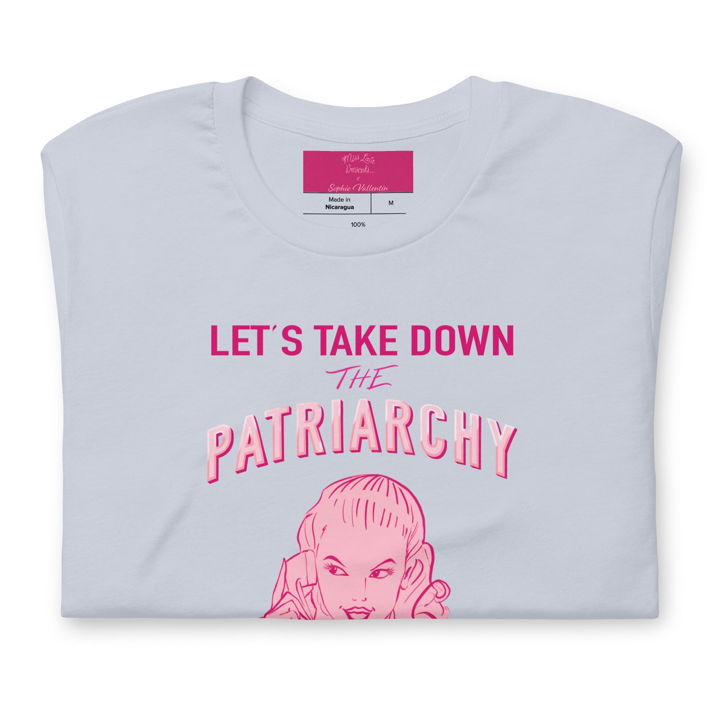 Lets Take Down The Patriarchy Tee in Lilac or Light Blue