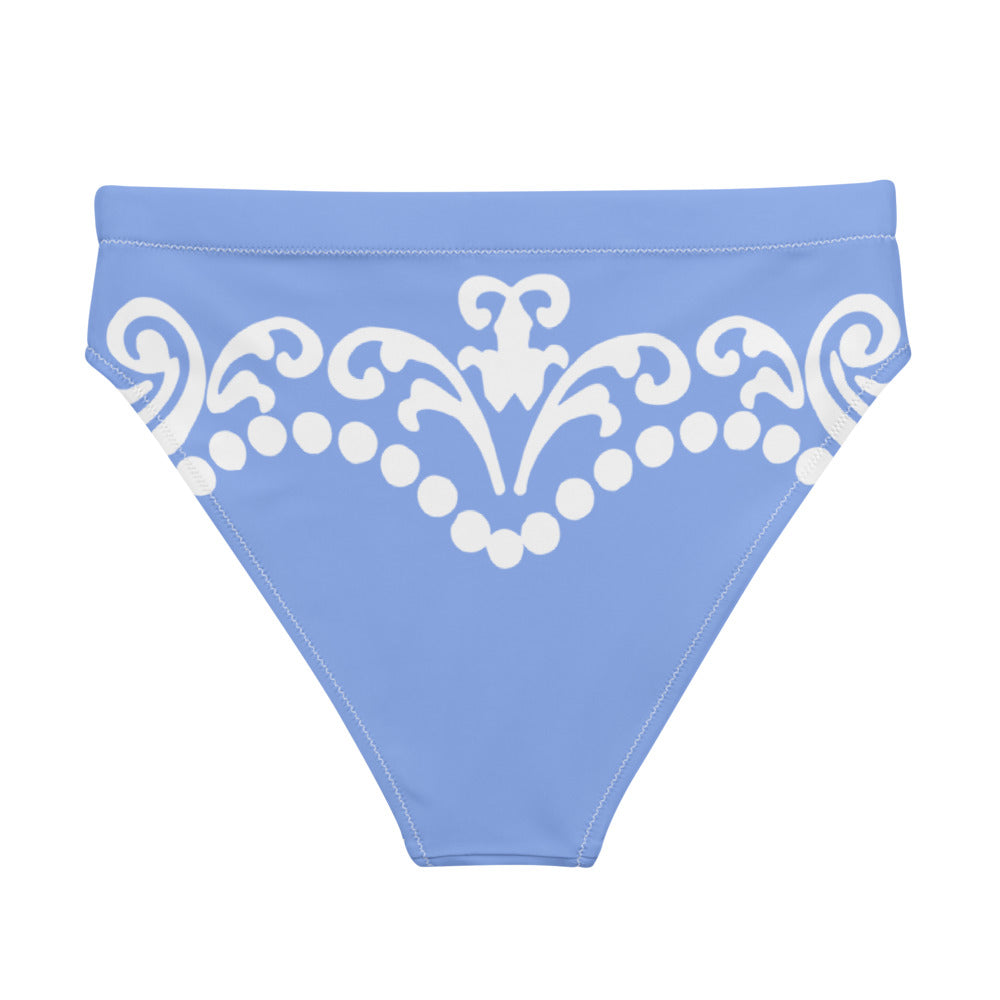 Cameo Porcelain Blue High-Waisted Bikini Bottom
