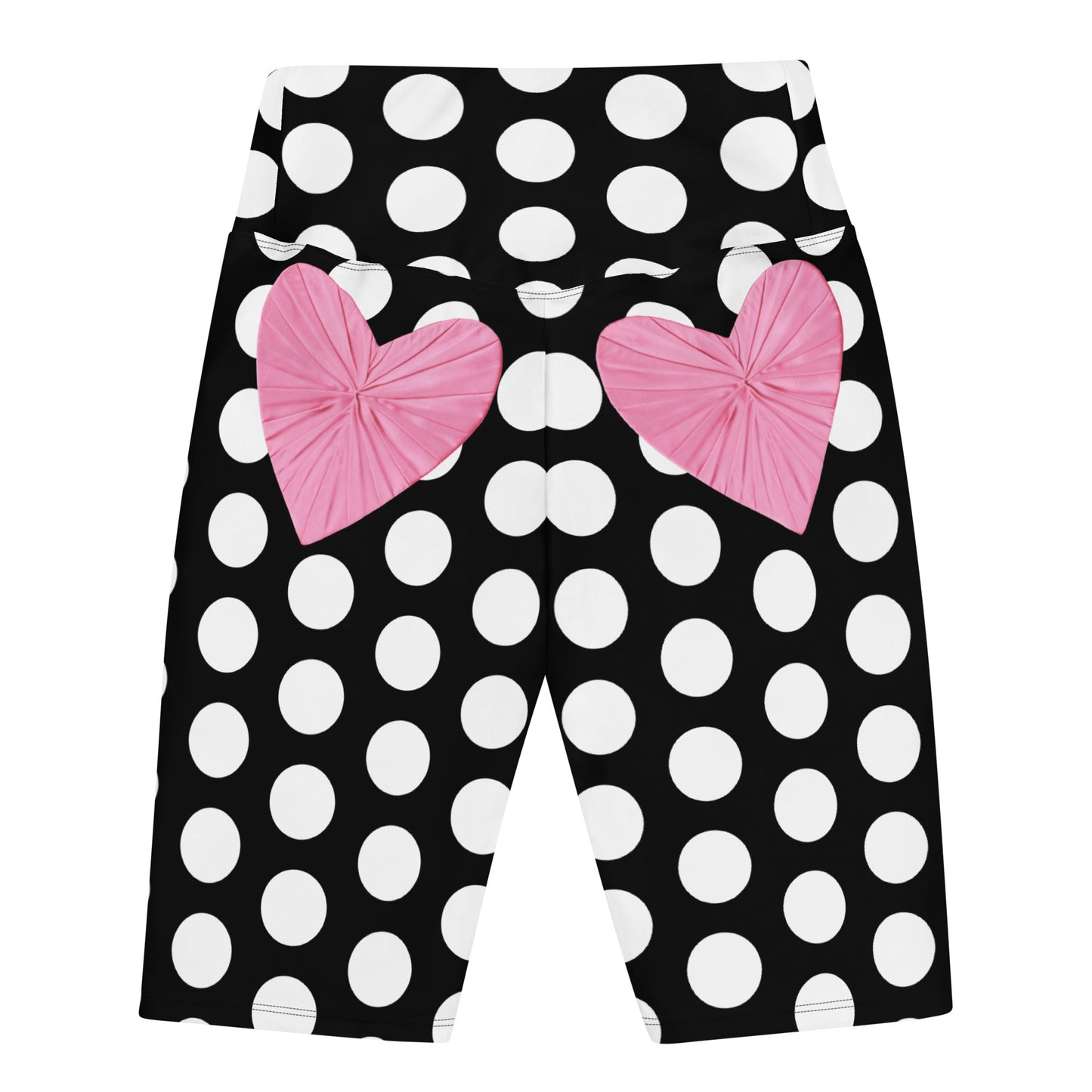 Les Polka Dots Heart Back Biker Shorts