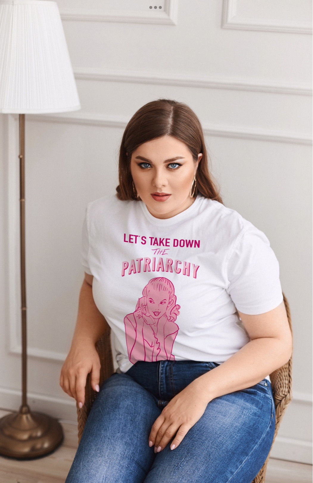 Let's Smash The Patriarchy Fairtrade Organic Cotton Tee in Black or White