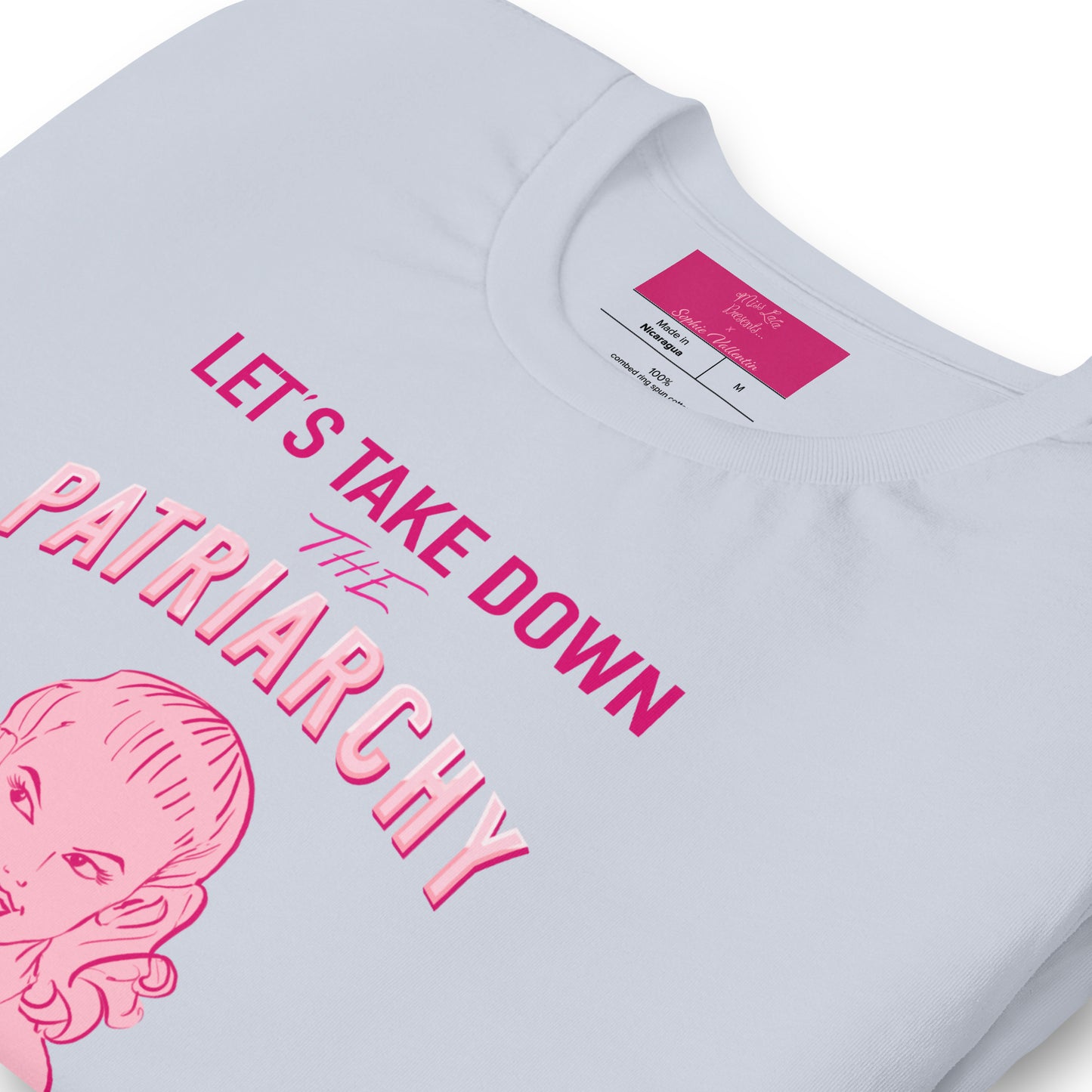 Lets Take Down The Patriarchy Tee in Lilac or Light Blue