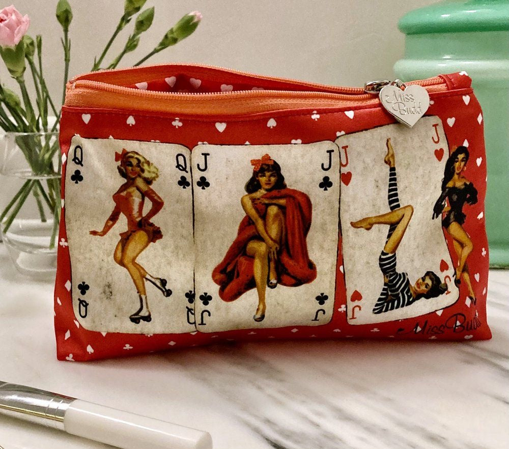 Baby Silk Pin Up Purse in BLACK, RED or PURPLE