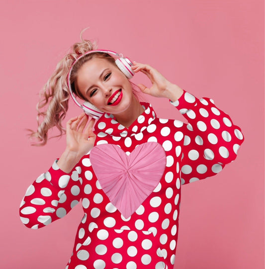 Red Hot Polka Dot Hoodie