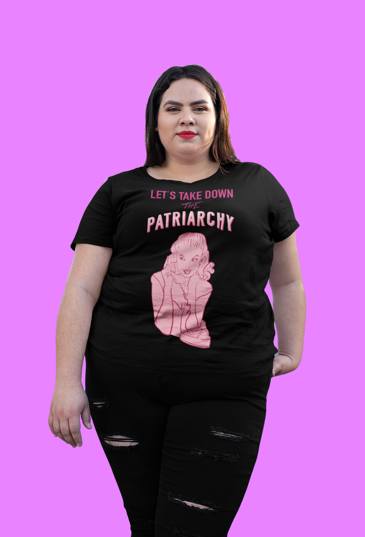 Let's Smash The Patriarchy Fairtrade Organic Cotton Tee in Black or White