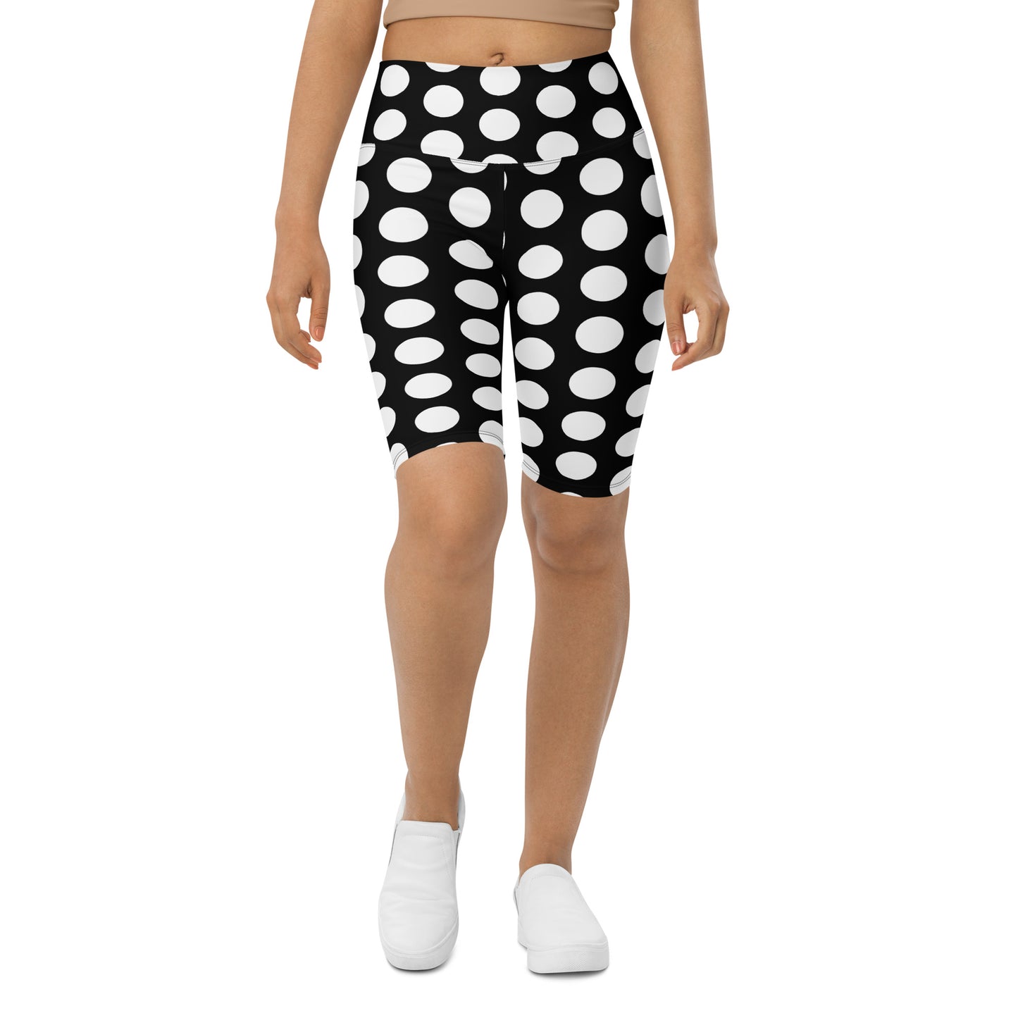 Les Polka Dots Heart Back Biker Shorts