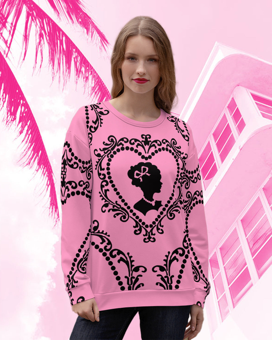 Cameo Sweatshirt in Candy Pink