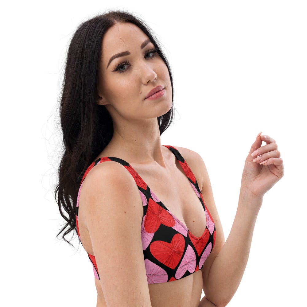 Self-Love Hearts Eco Bikini Top