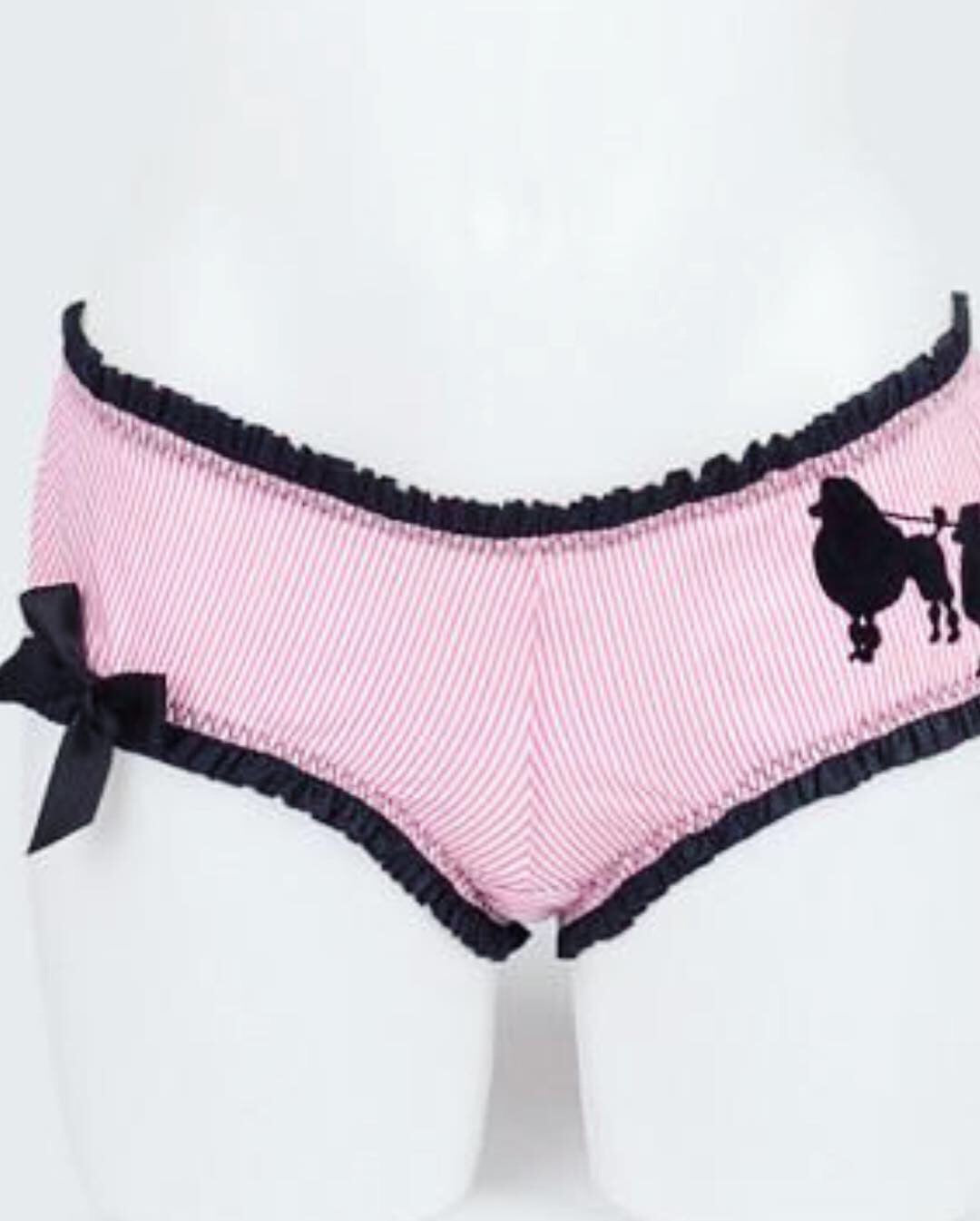 Poodles in Love PINK Stripe Bow Pant