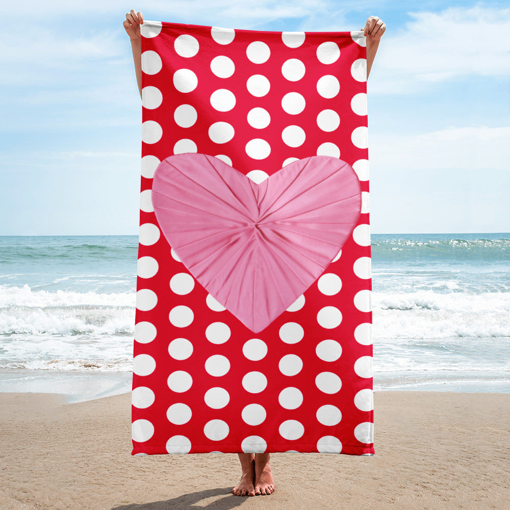 Red Hot Polka Dot Towel