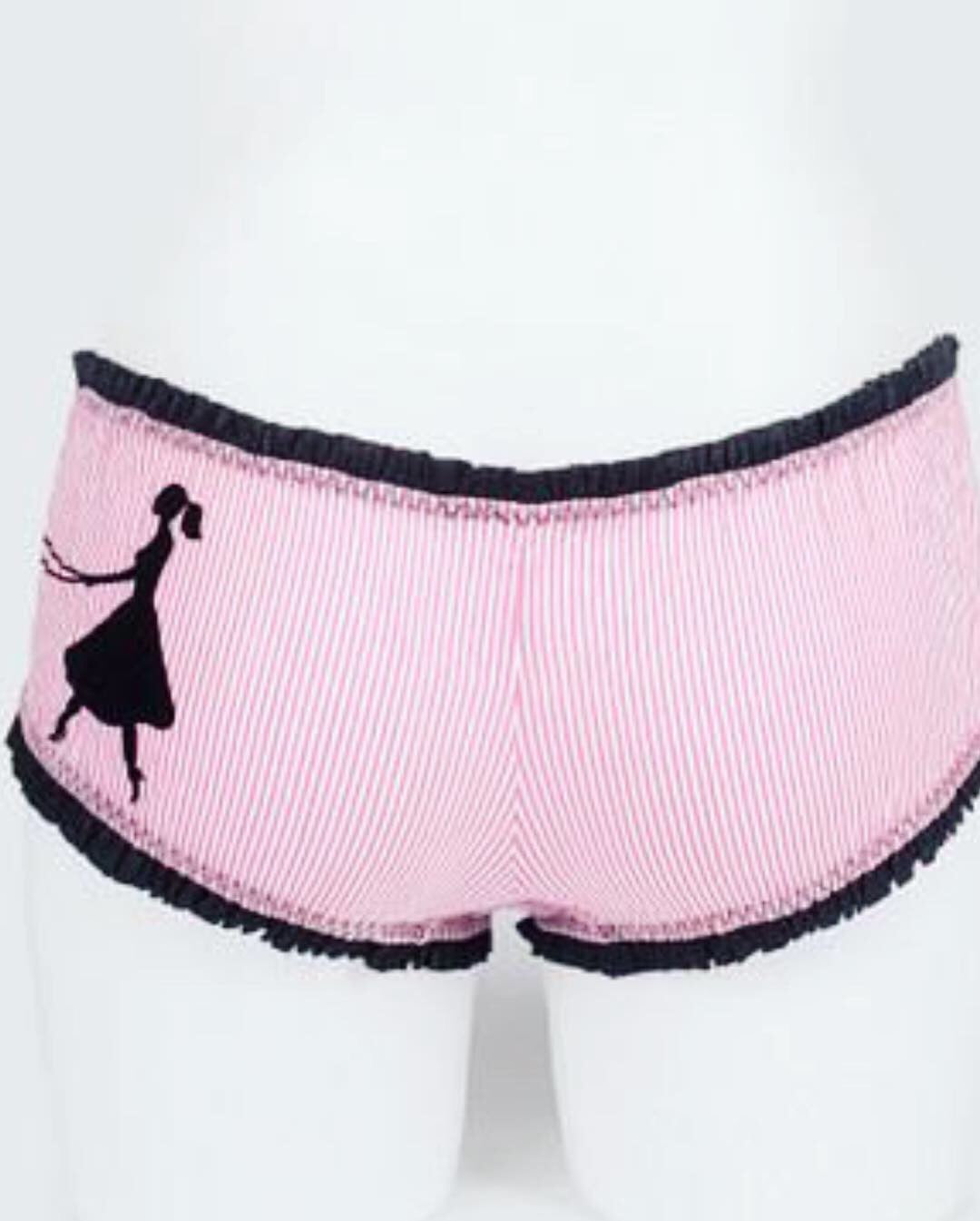 Poodles in Love PINK Stripe Bow Pant