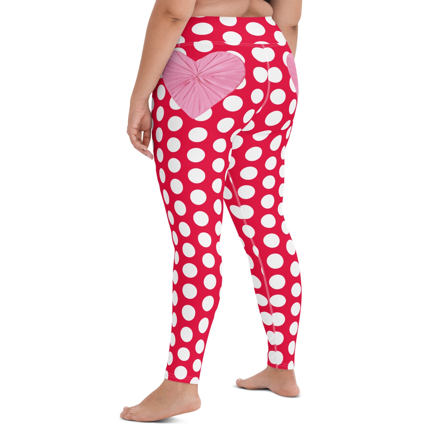 Red Hot Polka Dot Yoga Leggings