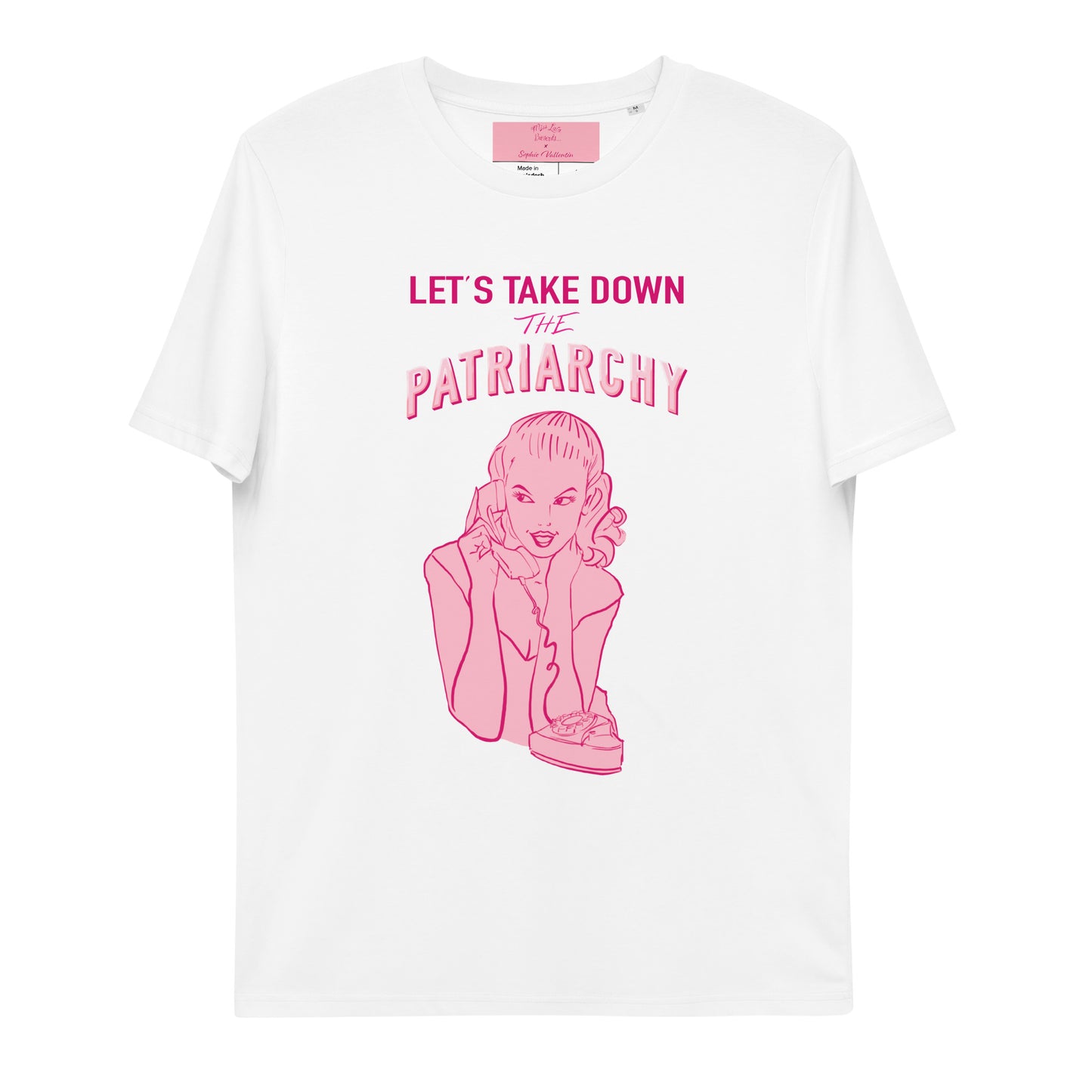 Let's Smash The Patriarchy Fairtrade Organic Cotton Tee in Black or White