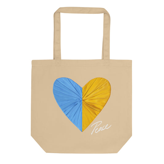 Peace and Love Champagne Eco Tote Bag