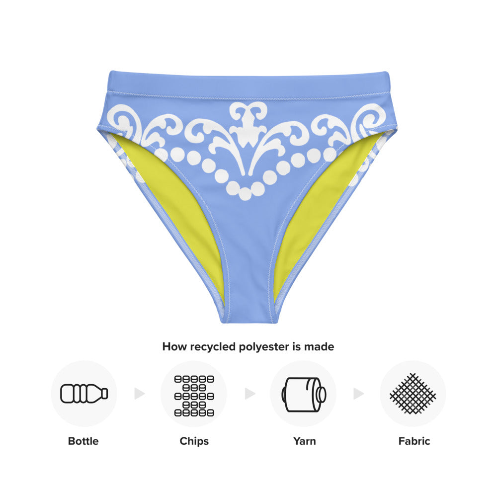 Cameo Porcelain Blue High-Waisted Bikini Bottom