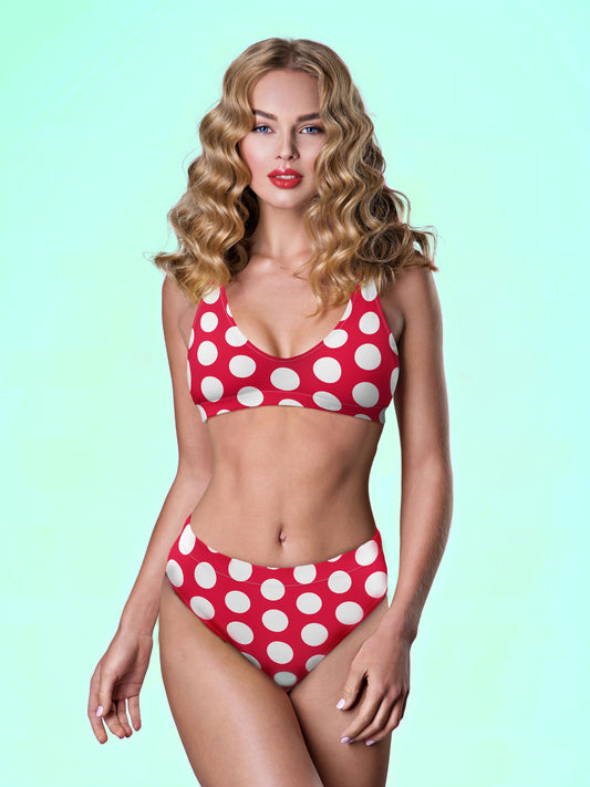 Red Hot Polka Dot Eco Bikini