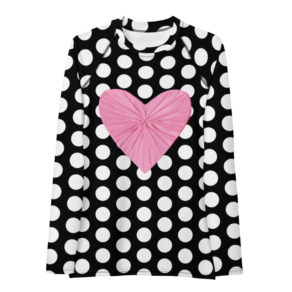 Les Polka Dots Black Long Sleeve Top/Rash Guard