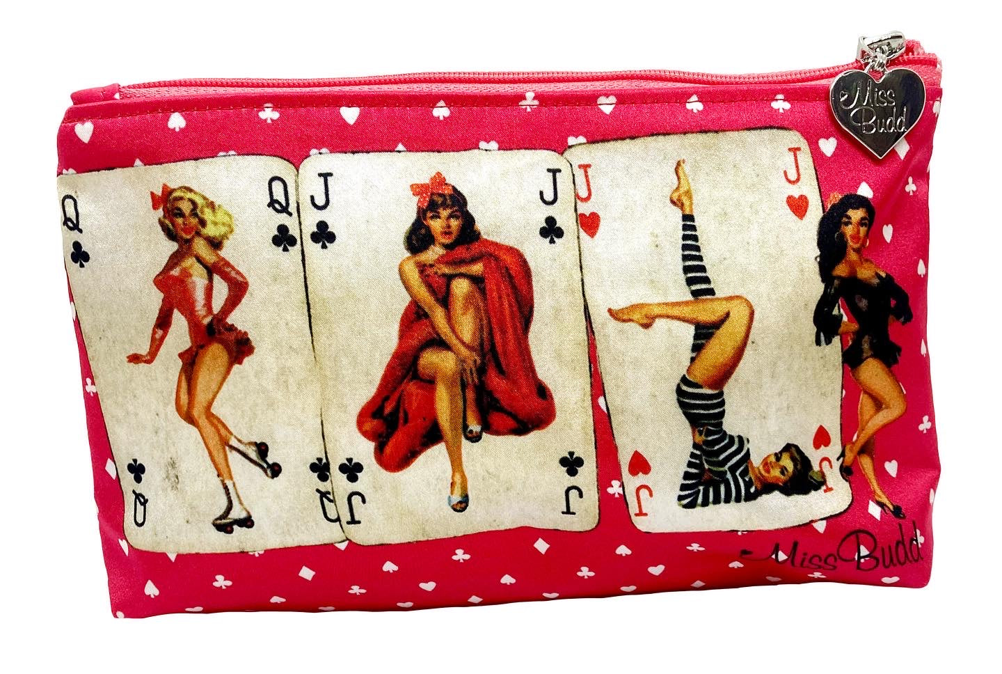 Big Silk Pin Up Purse in BLACK, PURPLE or RED