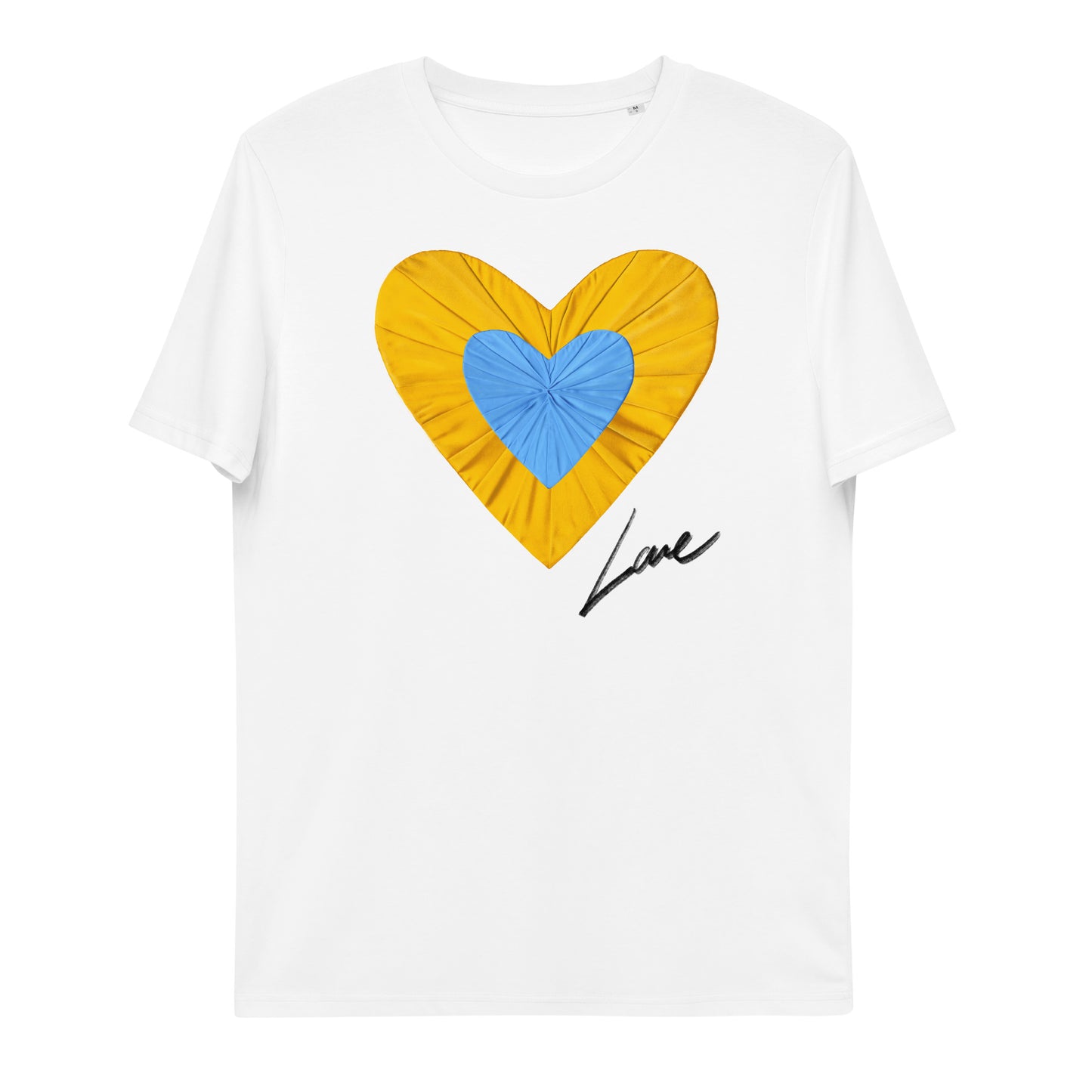 Love and Peace White Unisex Organic Cotton tee