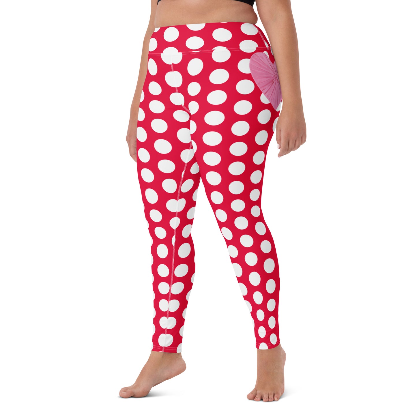 Red Hot Polka Dot Yoga Leggings