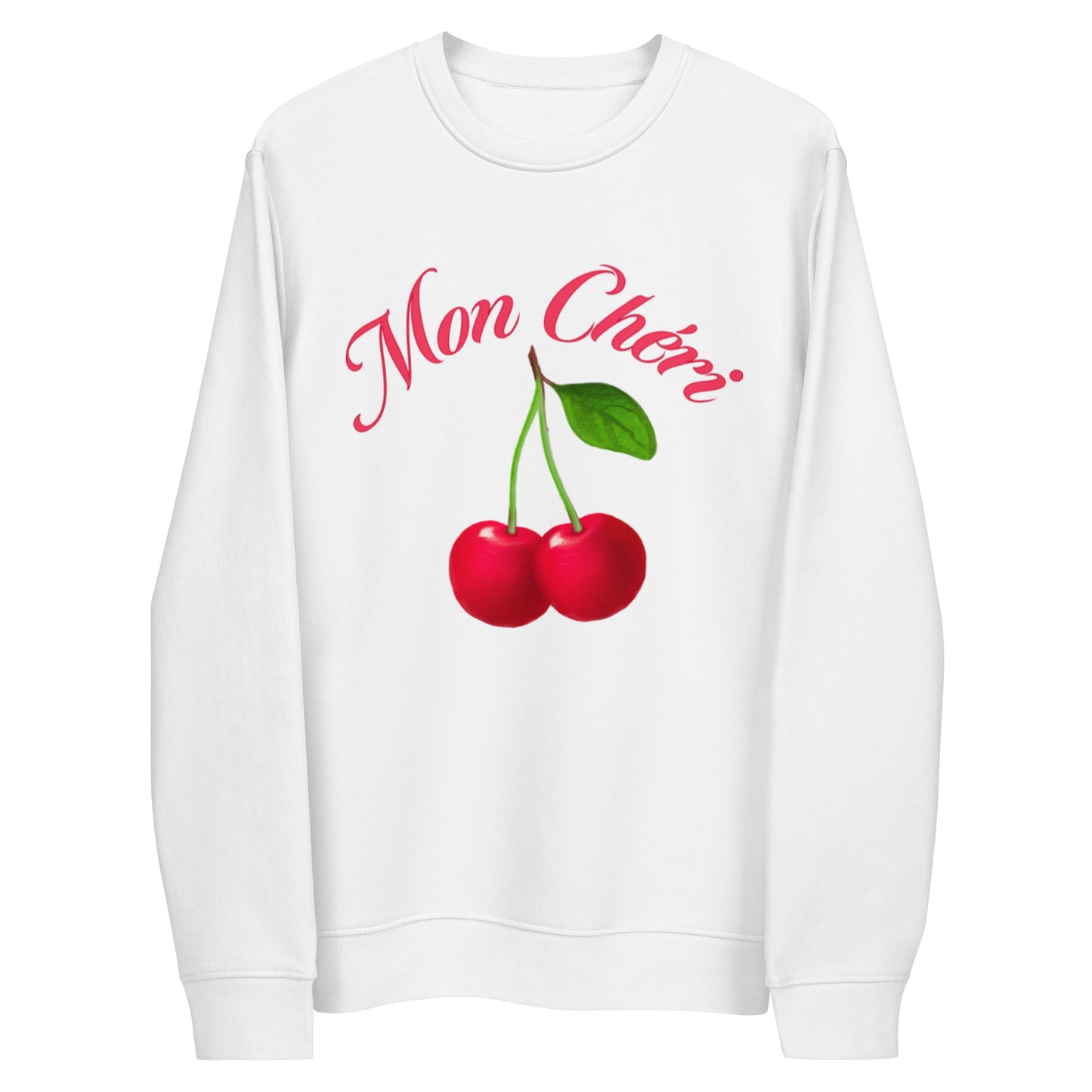 Mon Cherie White Unisex Eco Organic Sweatshirt