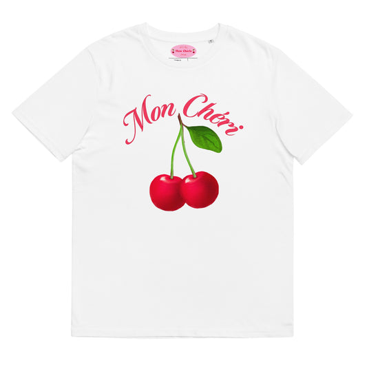 Mon Cheri White Unisex Organic Cotton t-shirt